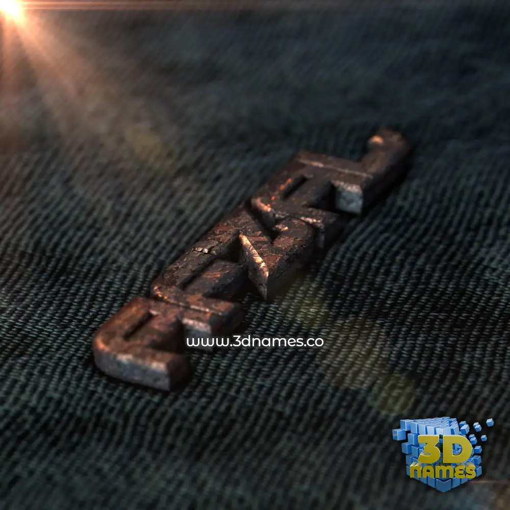 afzal in Rusty Metal style - 3D name wallpaper
