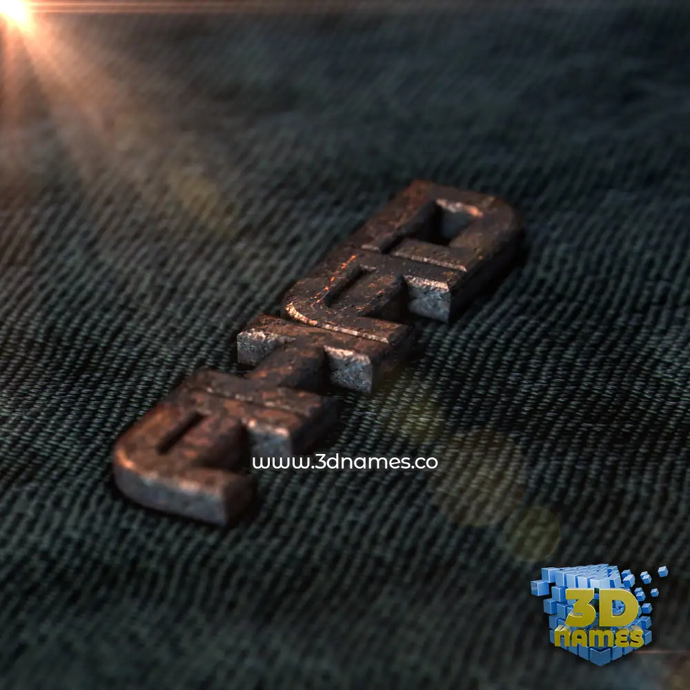 ahad in Rusty Metal style - 3D name wallpaper
