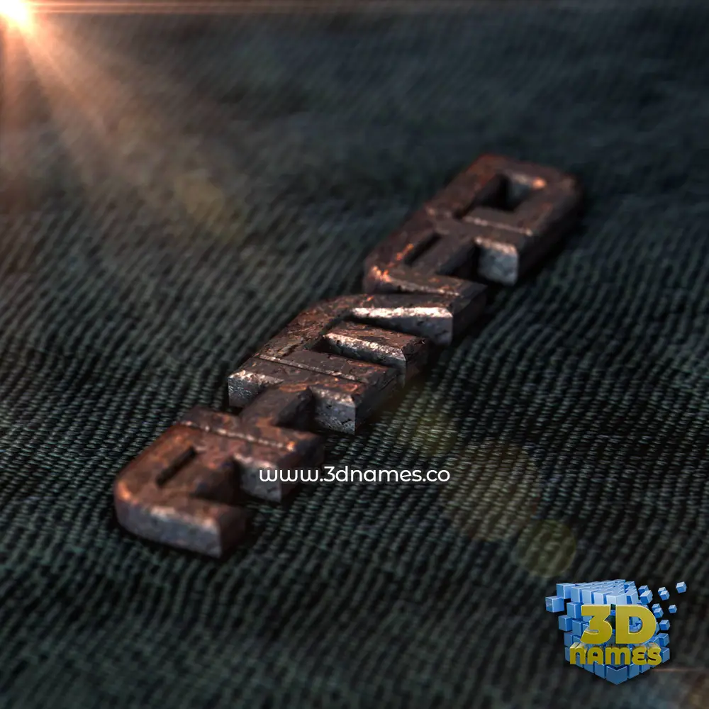 ahmad in Rusty Metal style - 3D name wallpaper