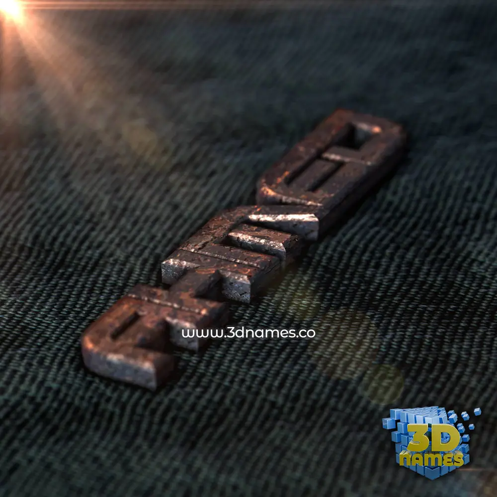 ahmed in Rusty Metal style - 3D name wallpaper