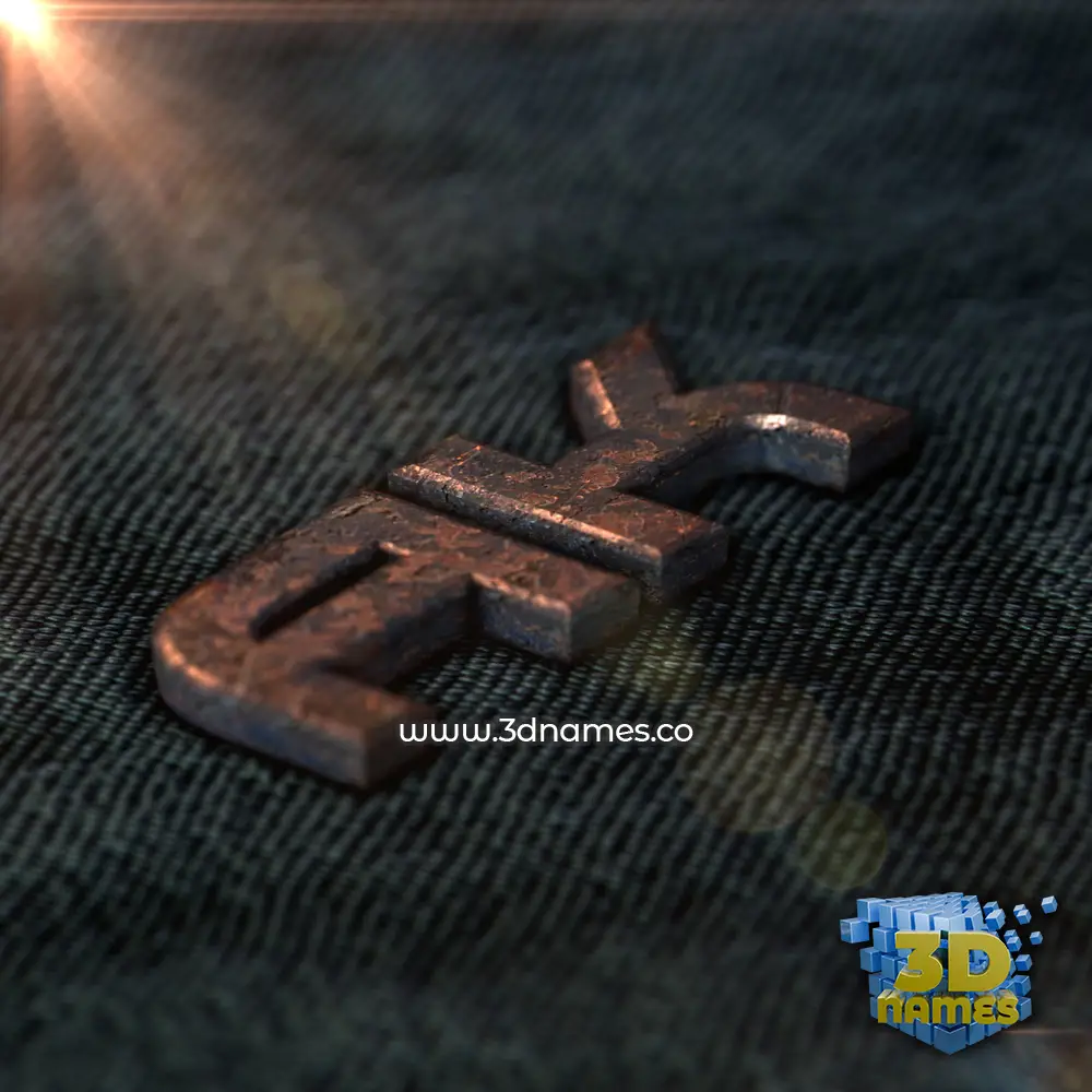 ak in Rusty Metal style - 3D name wallpaper
