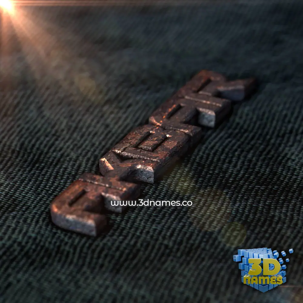 akbar in Rusty Metal style - 3D name wallpaper