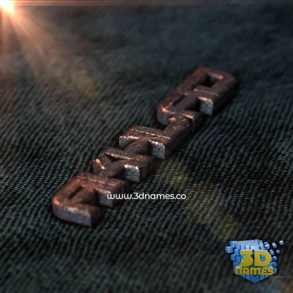akhlad in Rusty Metal style - 3D name wallpaper