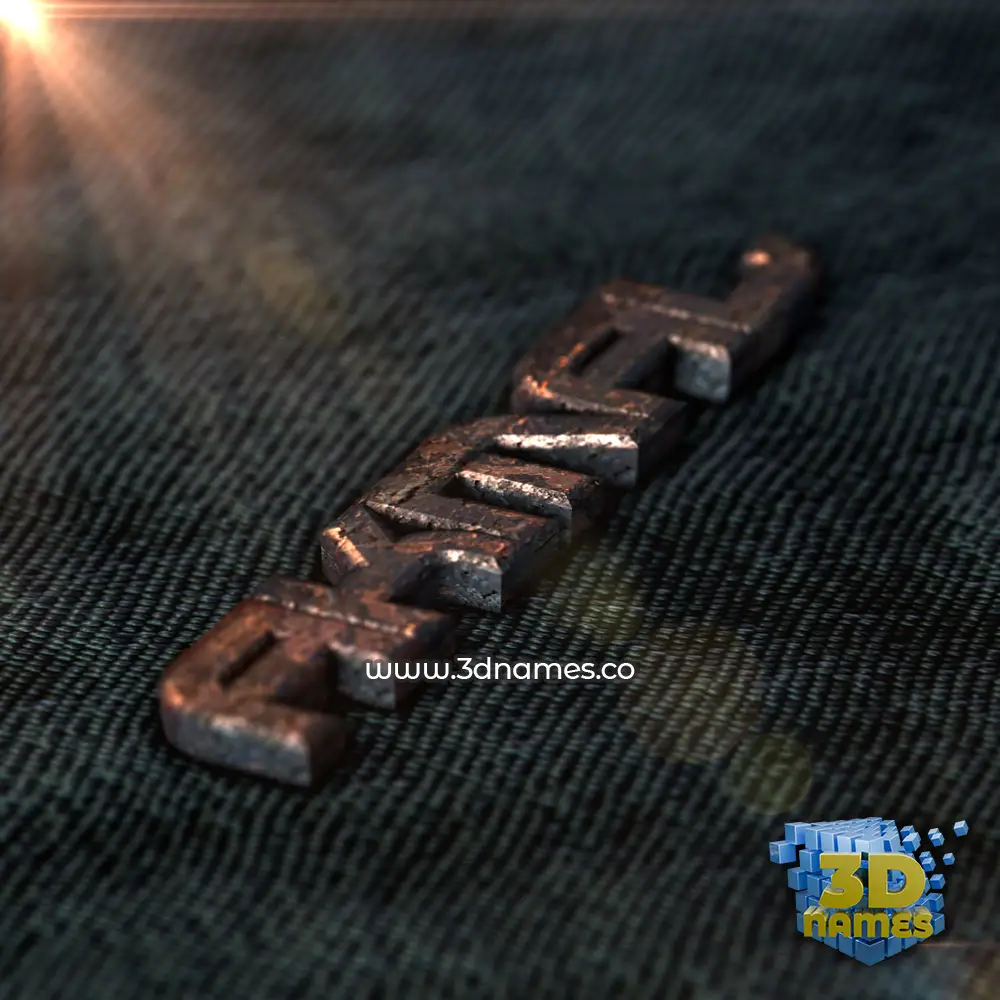 akmal in Rusty Metal style - 3D name wallpaper