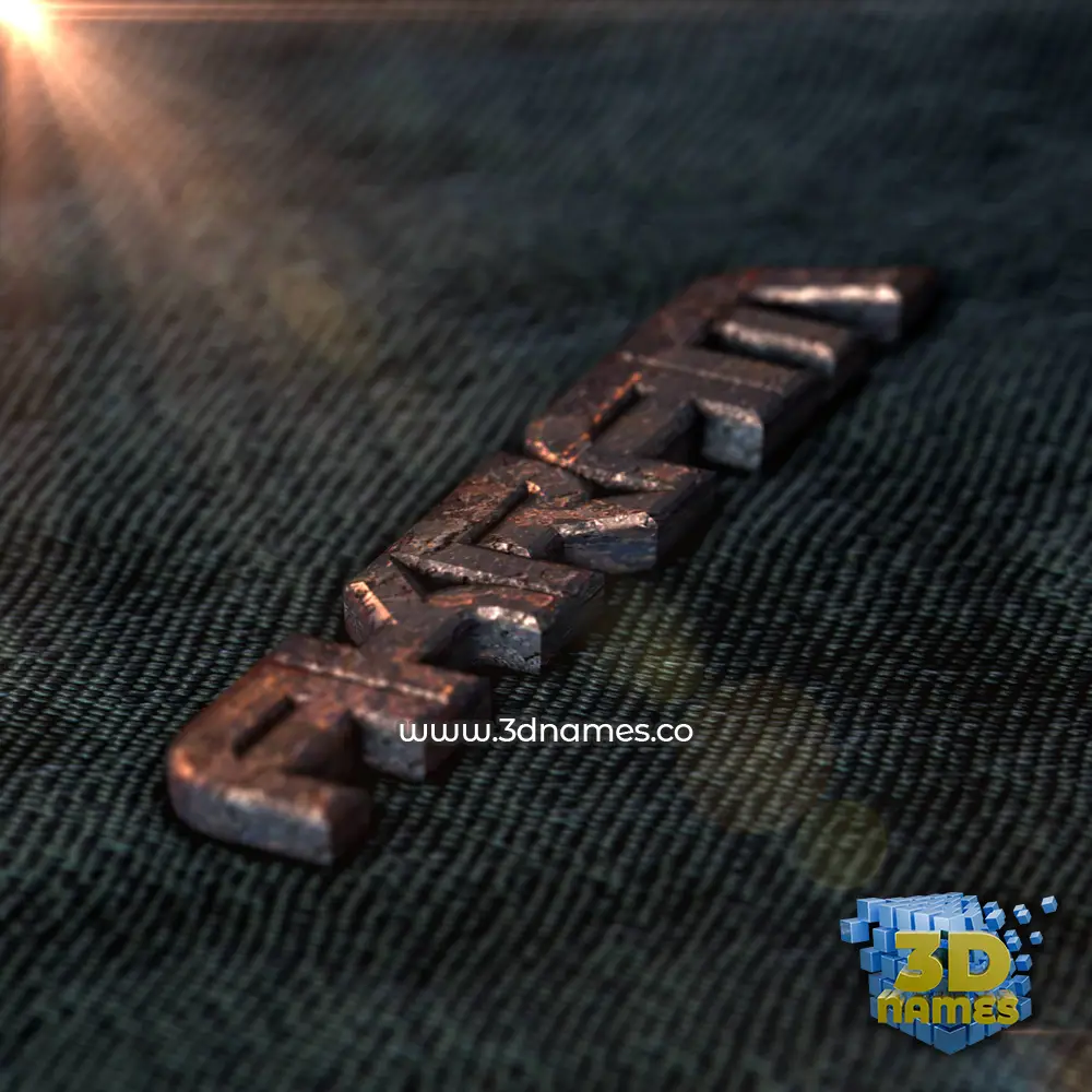 akram in Rusty Metal style - 3D name wallpaper