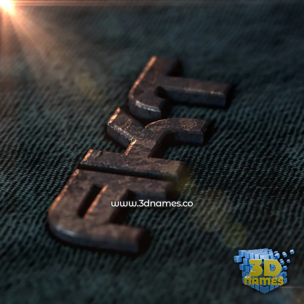 akt in Rusty Metal style - 3D name wallpaper