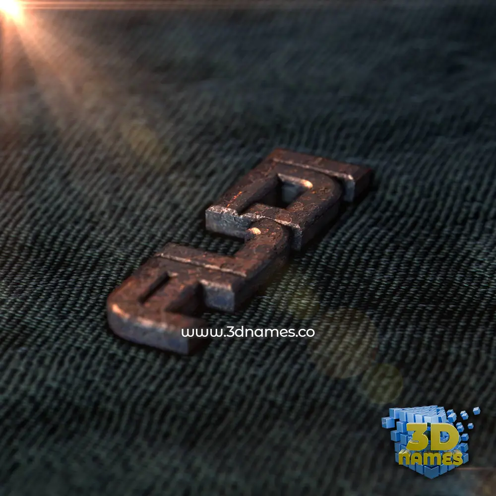 aldi in Rusty Metal style - 3D name wallpaper