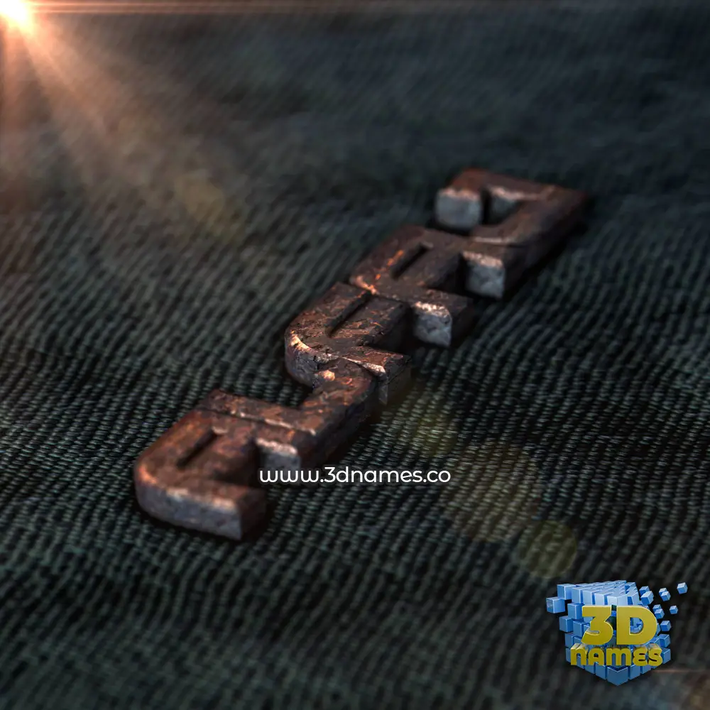 alfaj in Rusty Metal style - 3D name wallpaper