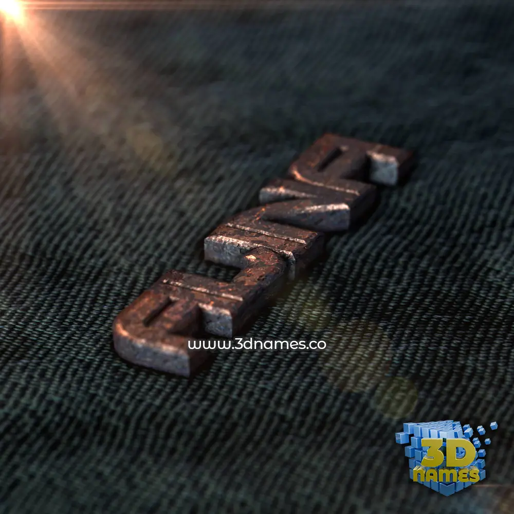 alina in Rusty Metal style - 3D name wallpaper