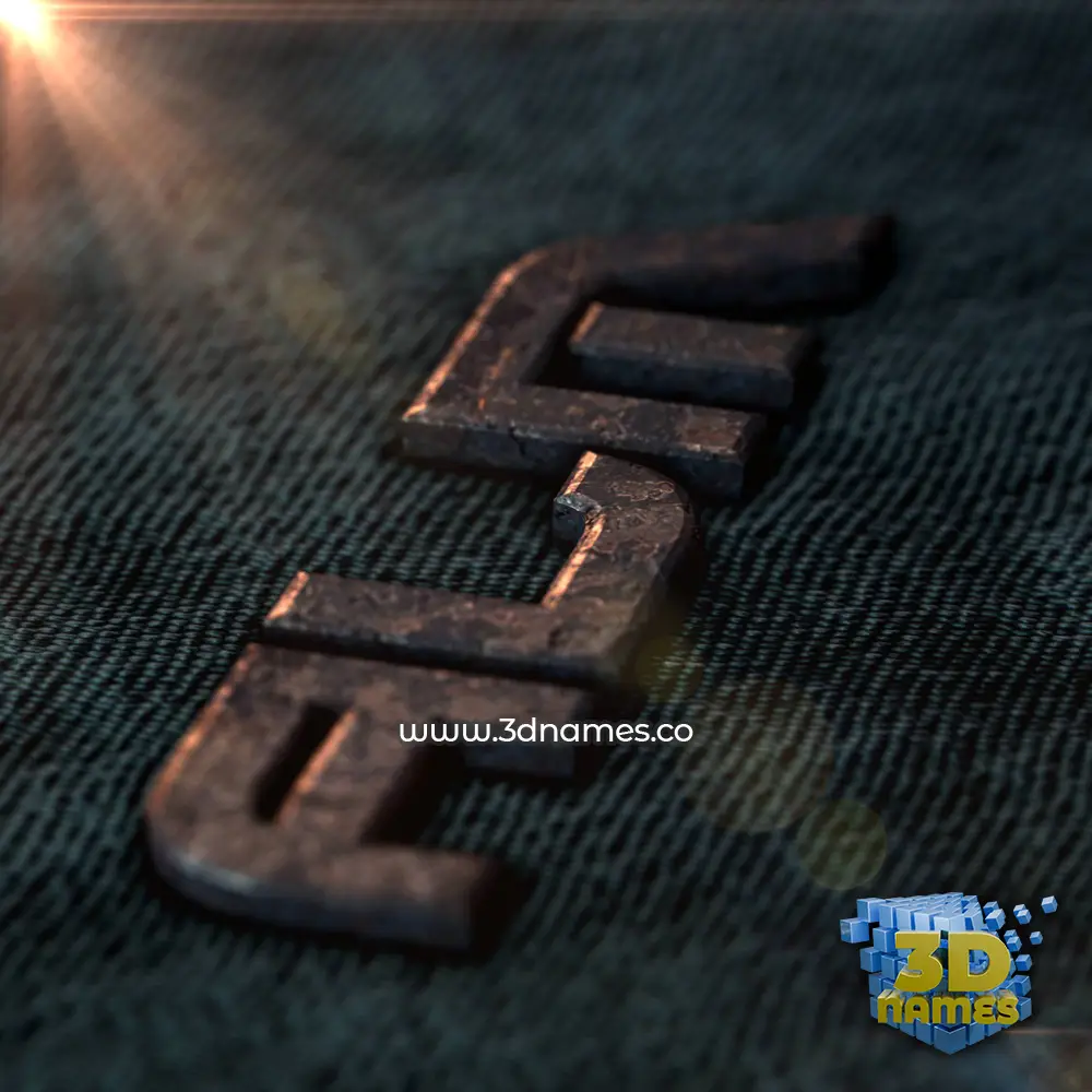 alm in Rusty Metal style - 3D name wallpaper