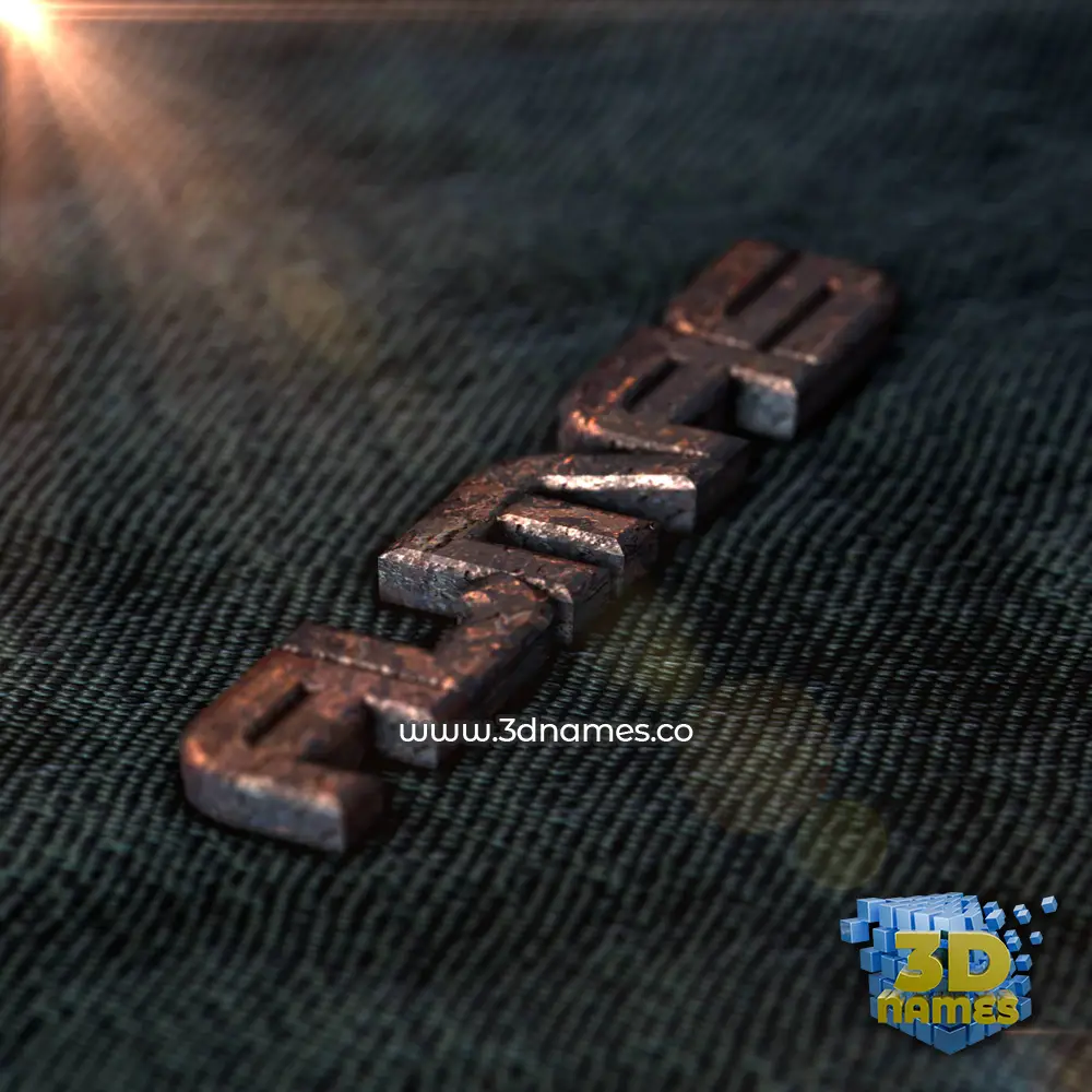 almas in Rusty Metal style - 3D name wallpaper