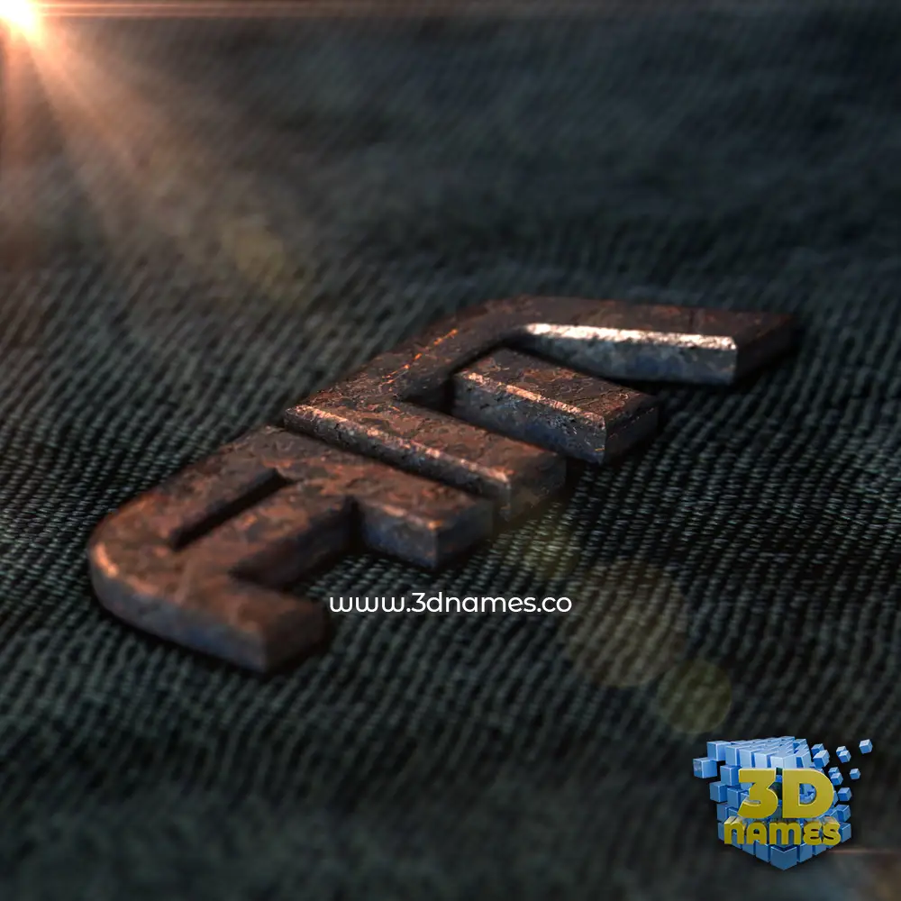am in Rusty Metal style - 3D name wallpaper