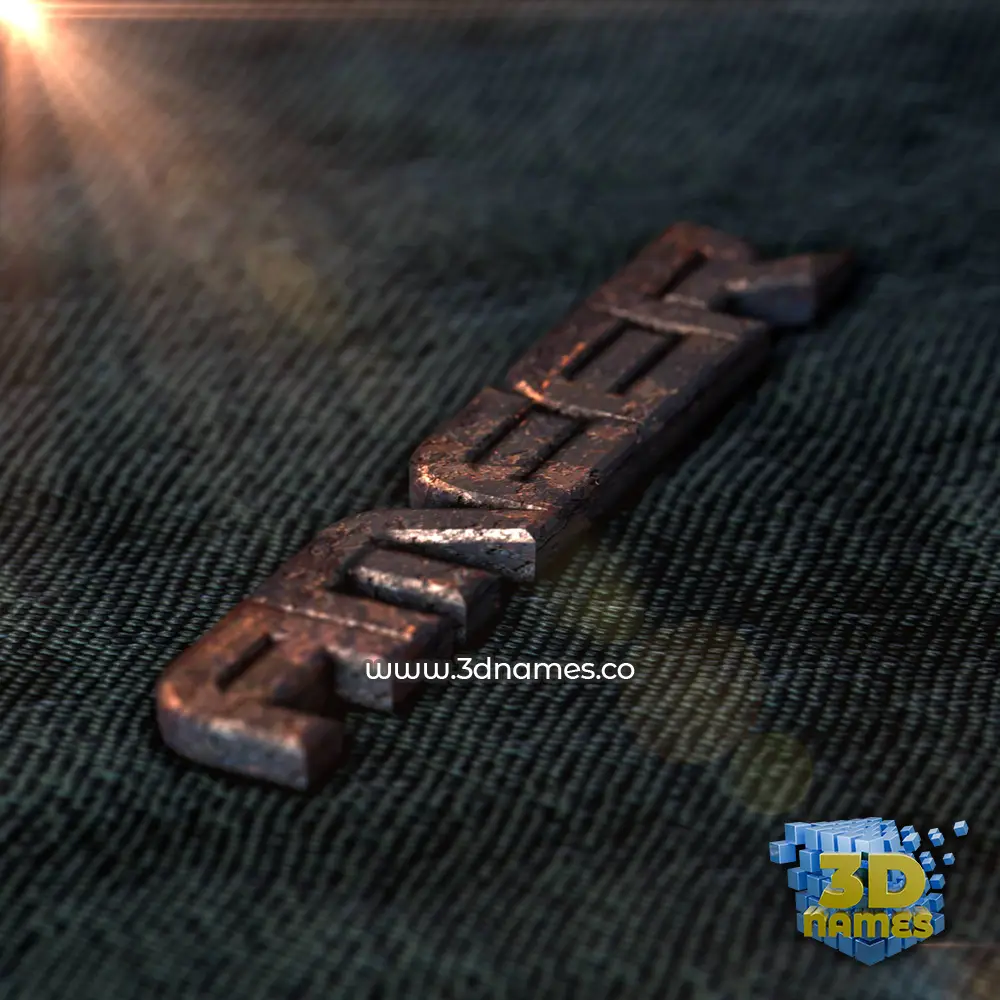 ameer in Rusty Metal style - 3D name wallpaper