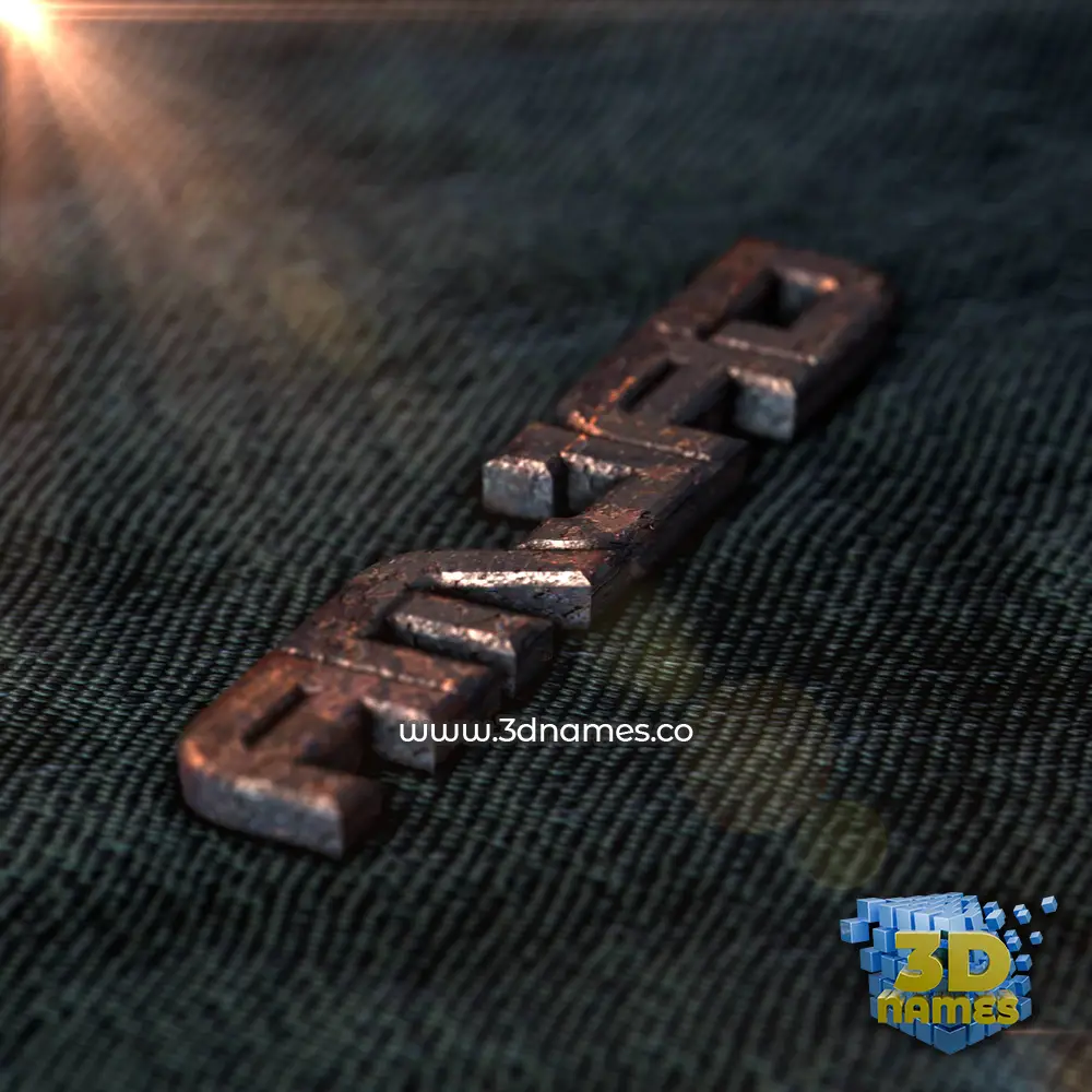 amjad in Rusty Metal style - 3D name wallpaper