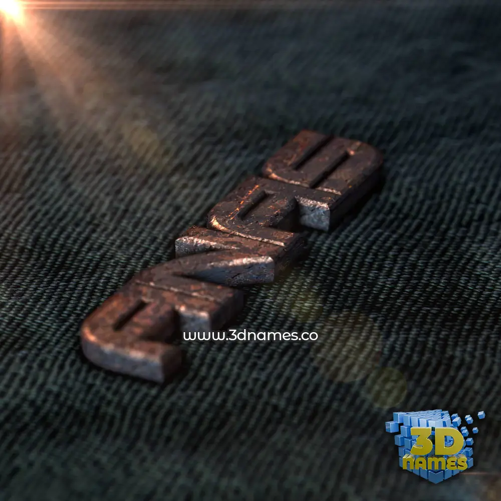 anas in Rusty Metal style - 3D name wallpaper