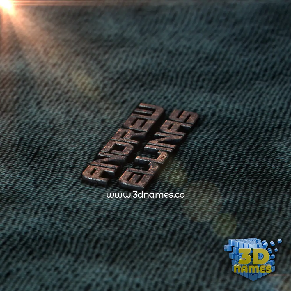 andrew ellinas in Rusty Metal style - 3D name wallpaper