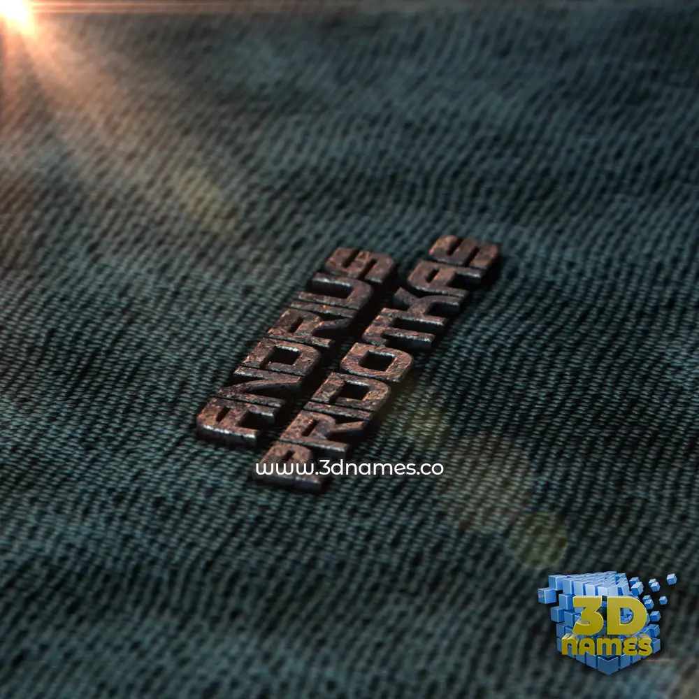 andrius pridotkas in Rusty Metal style - 3D name wallpaper