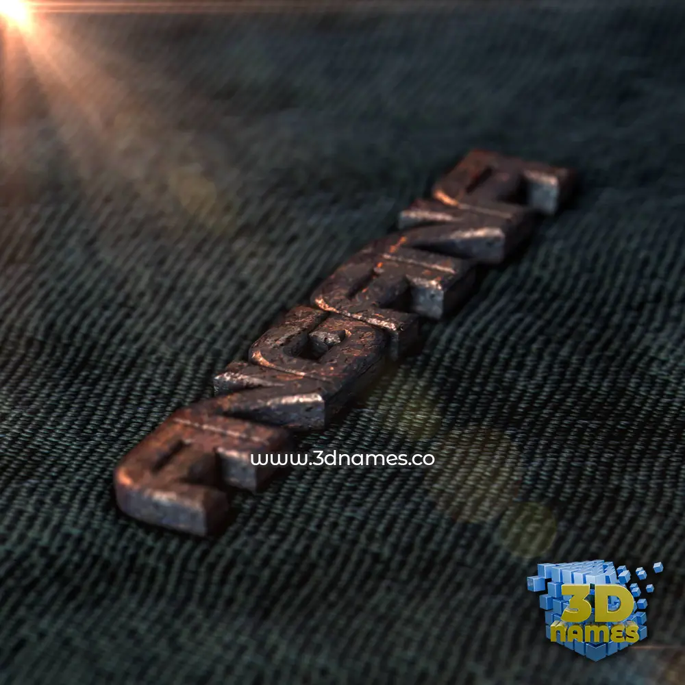angana in Rusty Metal style - 3D name wallpaper