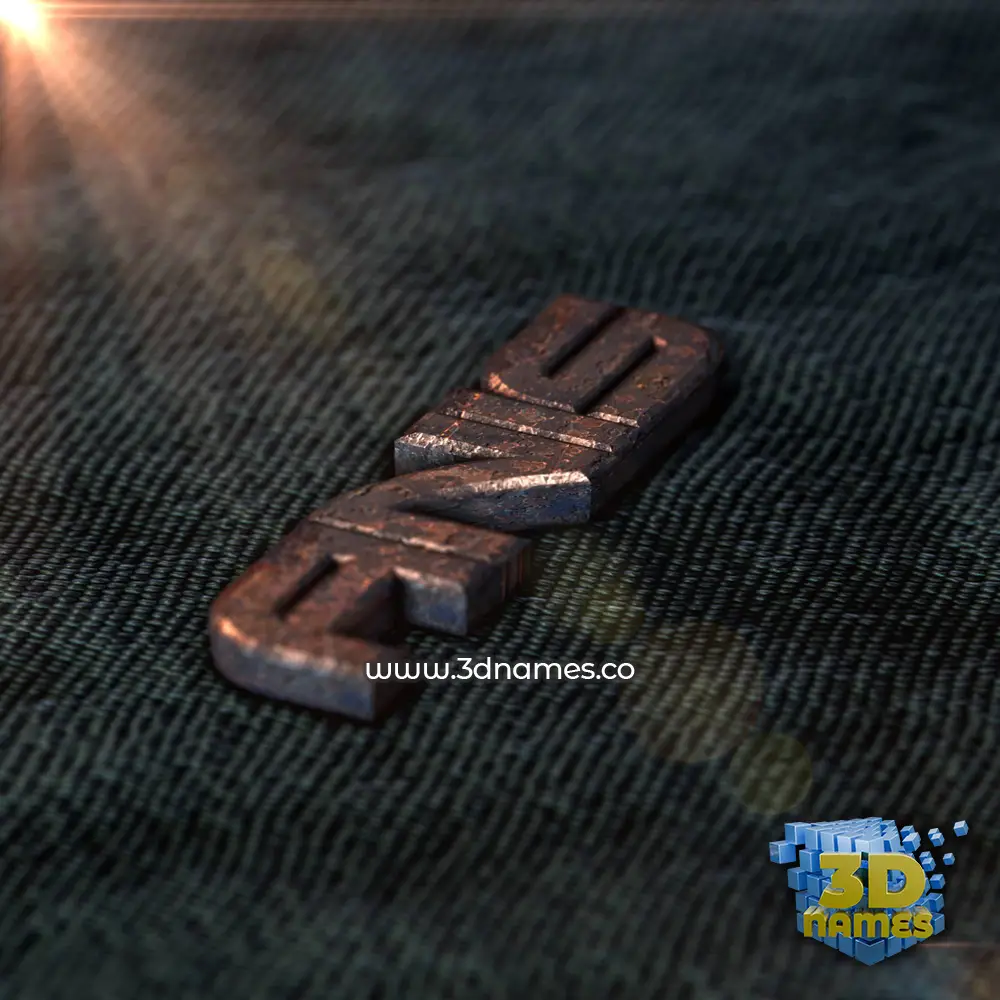 anis in Rusty Metal style - 3D name wallpaper