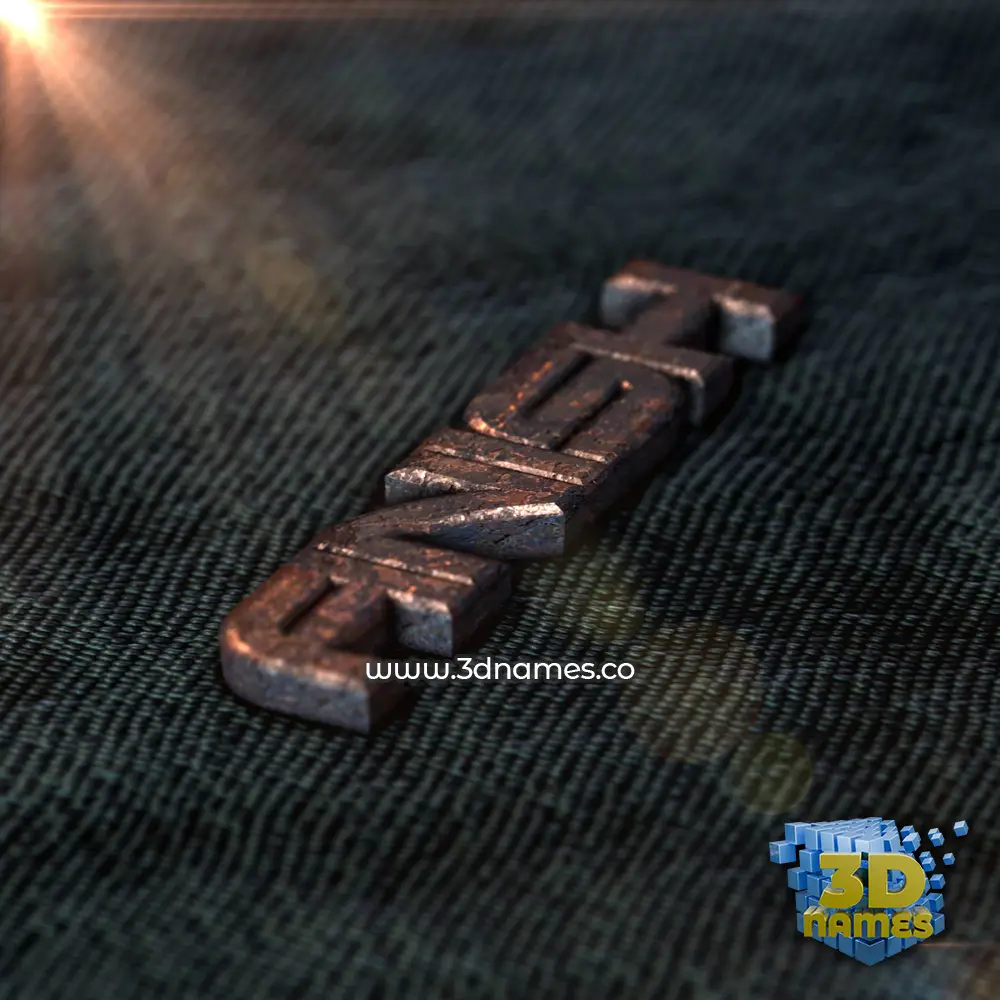 anish in Rusty Metal style - 3D name wallpaper