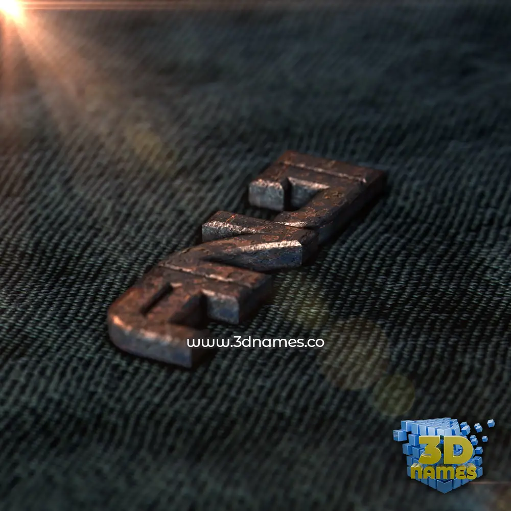 anji in Rusty Metal style - 3D name wallpaper