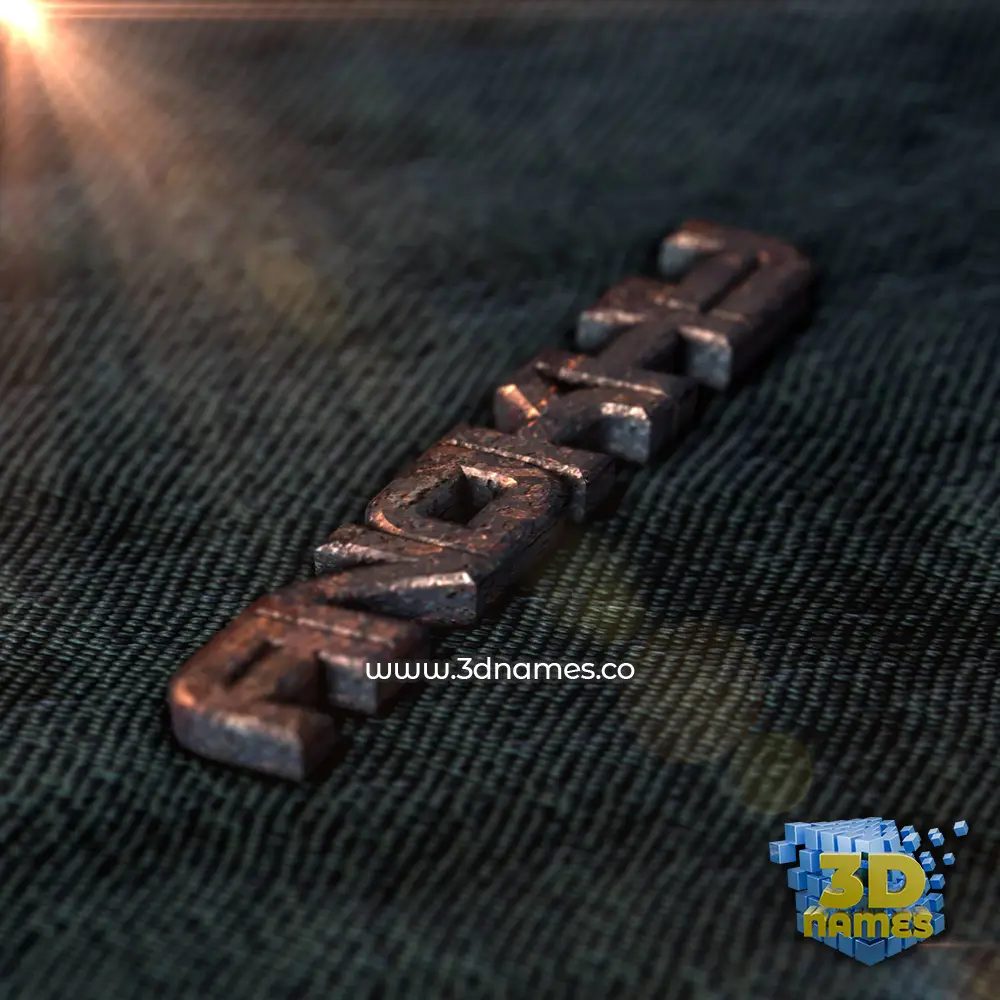 anokhy in Rusty Metal style - 3D name wallpaper