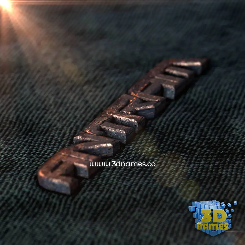 antram in Rusty Metal style - 3D name wallpaper