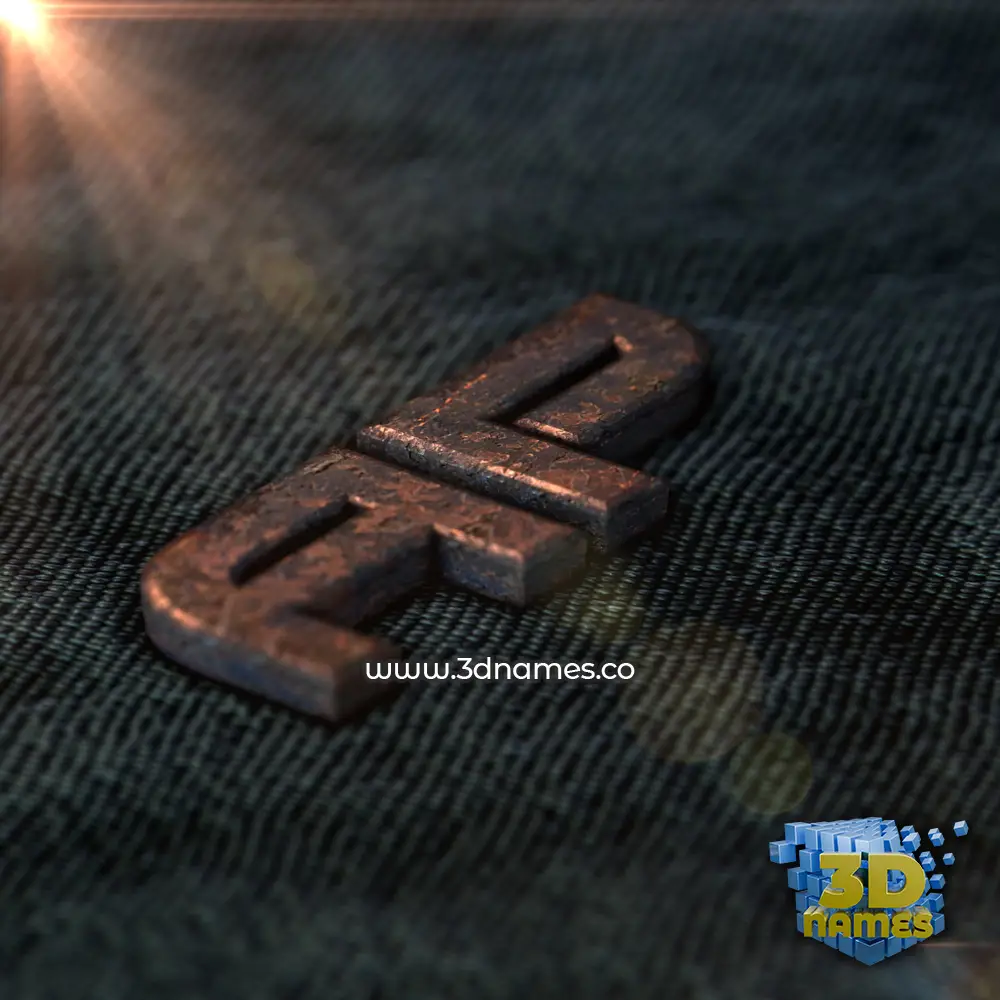 ap in Rusty Metal style - 3D name wallpaper
