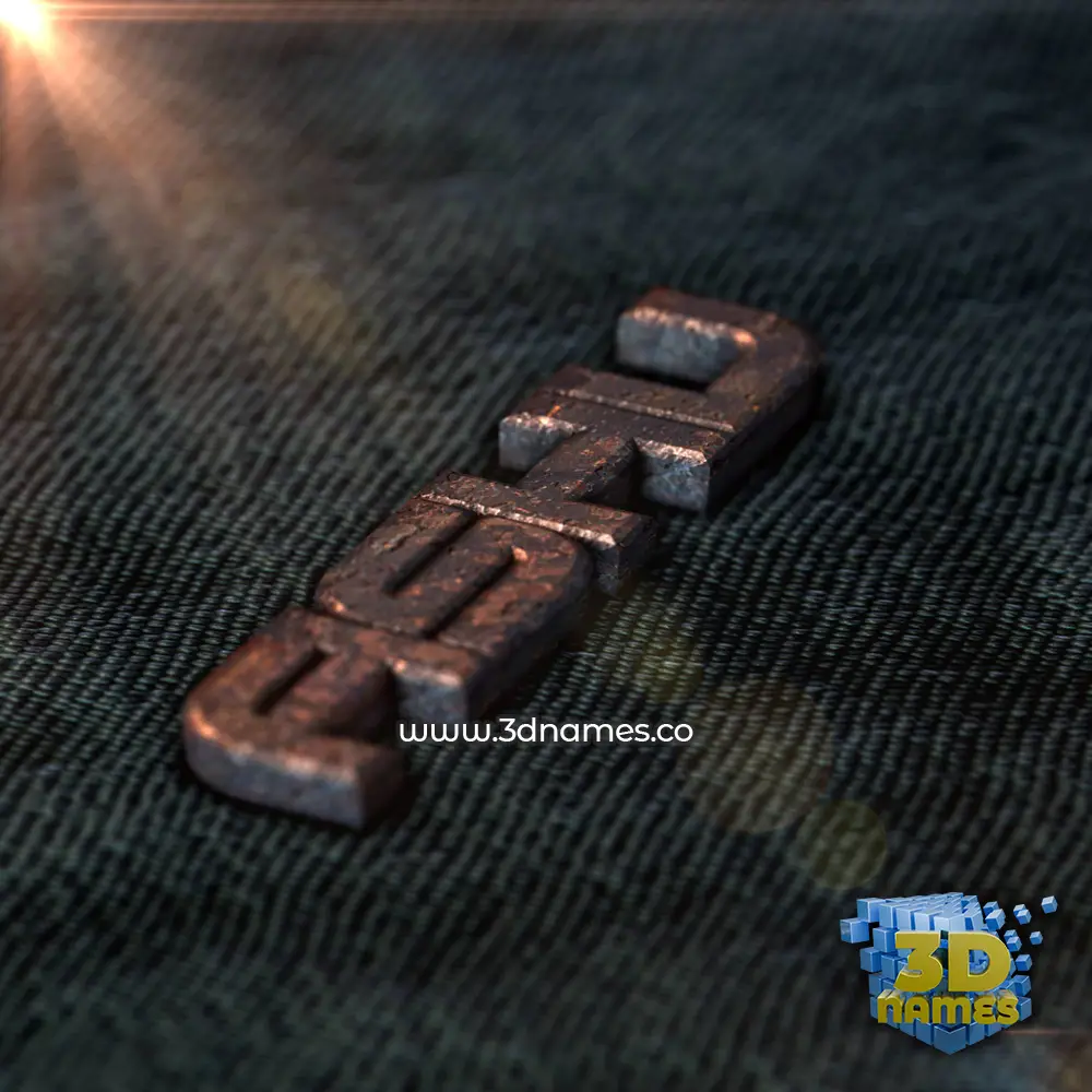 ashu in Rusty Metal style - 3D name wallpaper
