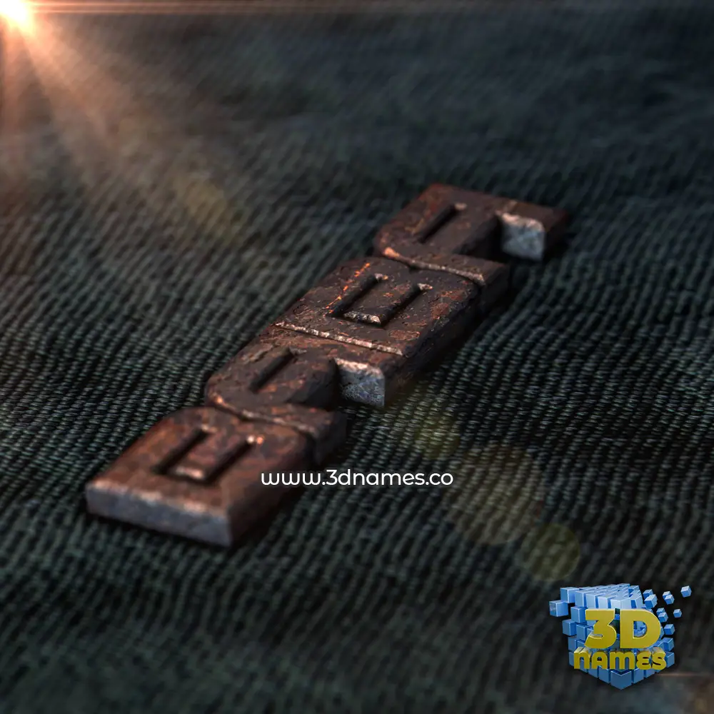 baba in Rusty Metal style - 3D name wallpaper