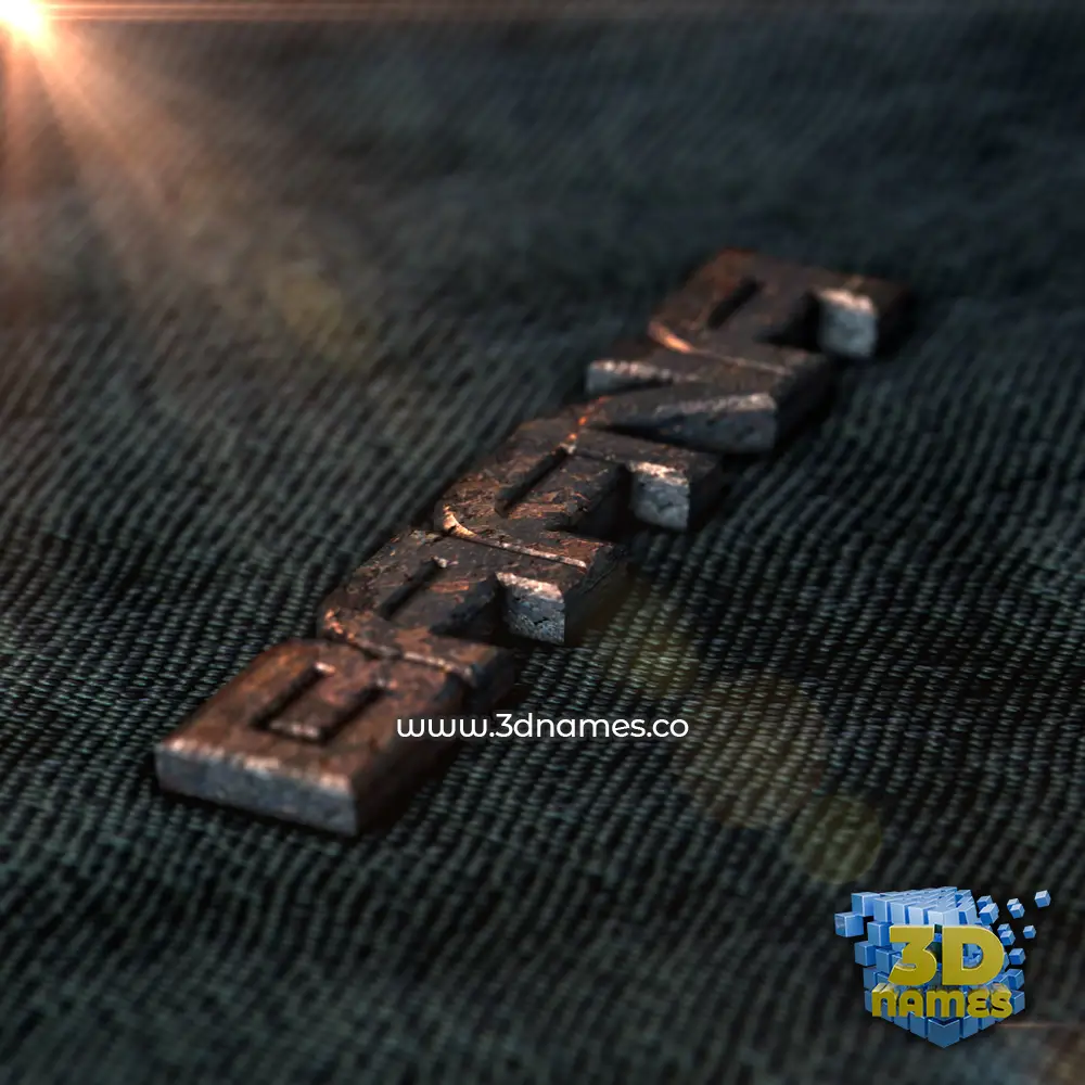 bafna in Rusty Metal style - 3D name wallpaper