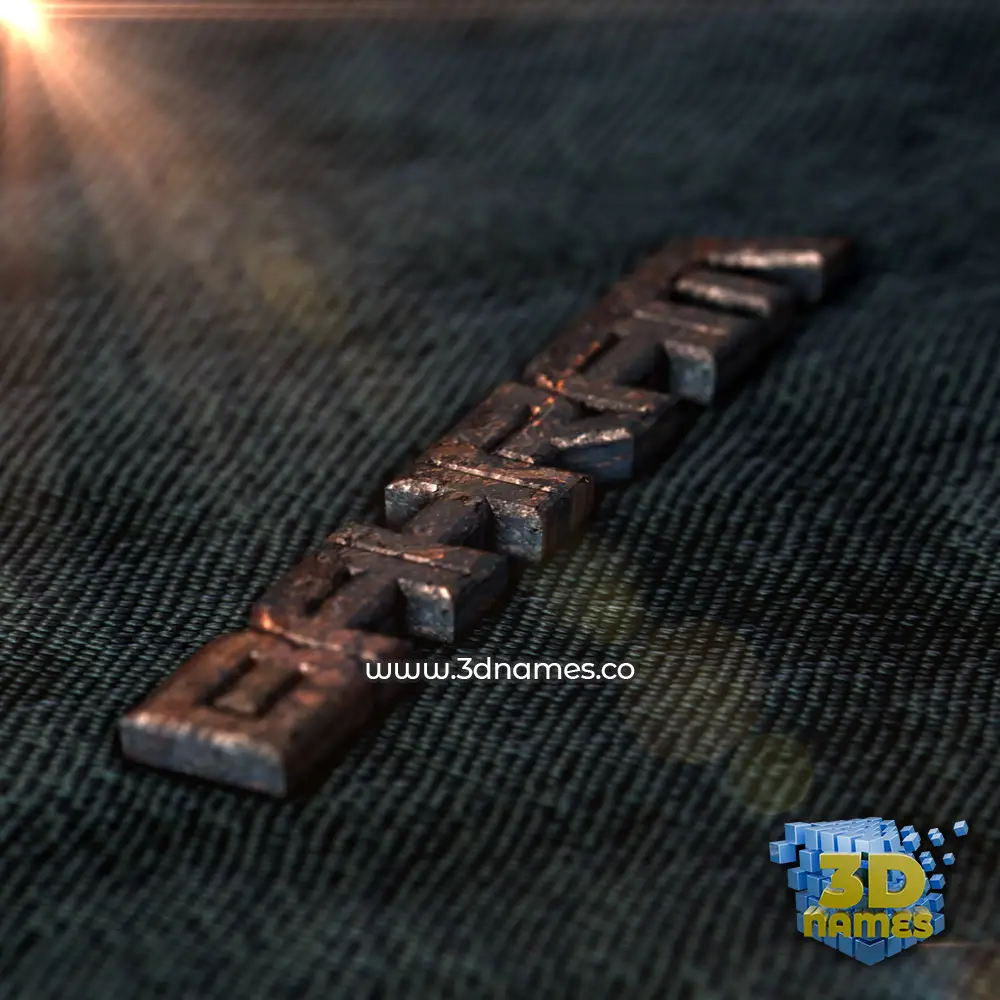 bahram in Rusty Metal style - 3D name wallpaper