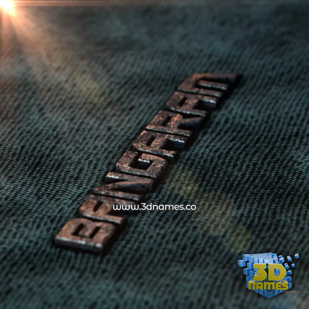 bangaram in Rusty Metal style - 3D name wallpaper