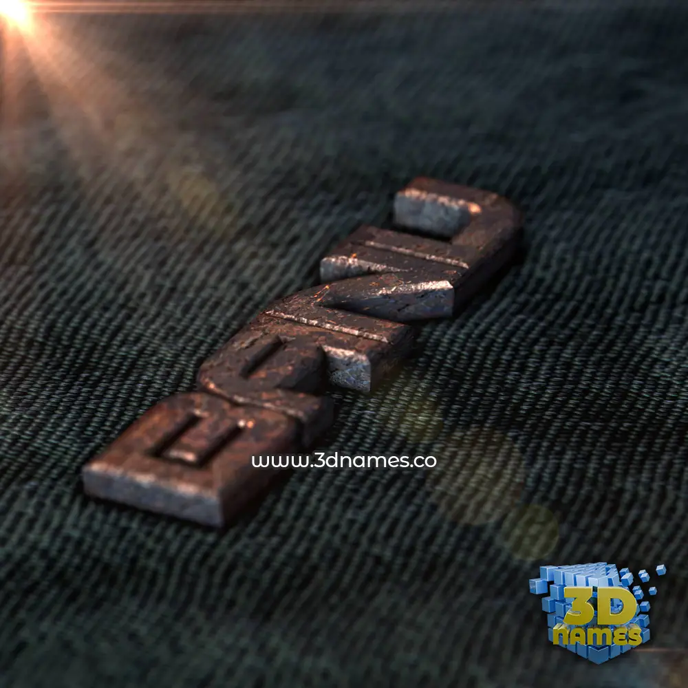banu in Rusty Metal style - 3D name wallpaper