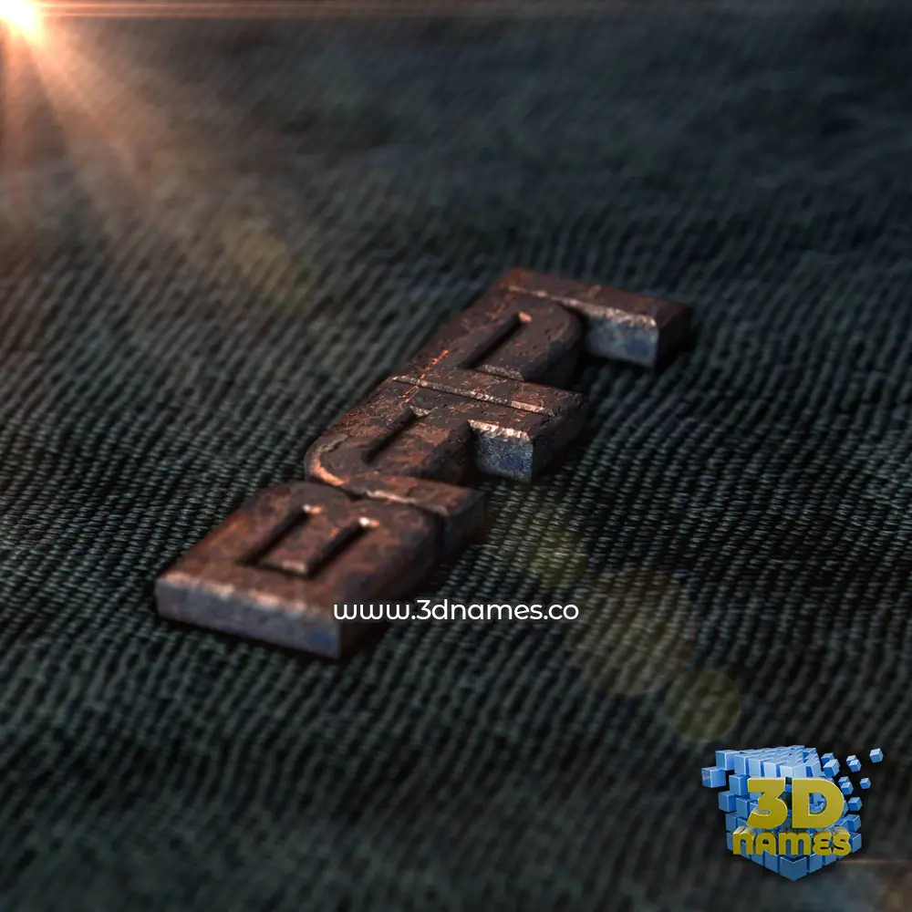 bapi in Rusty Metal style - 3D name wallpaper