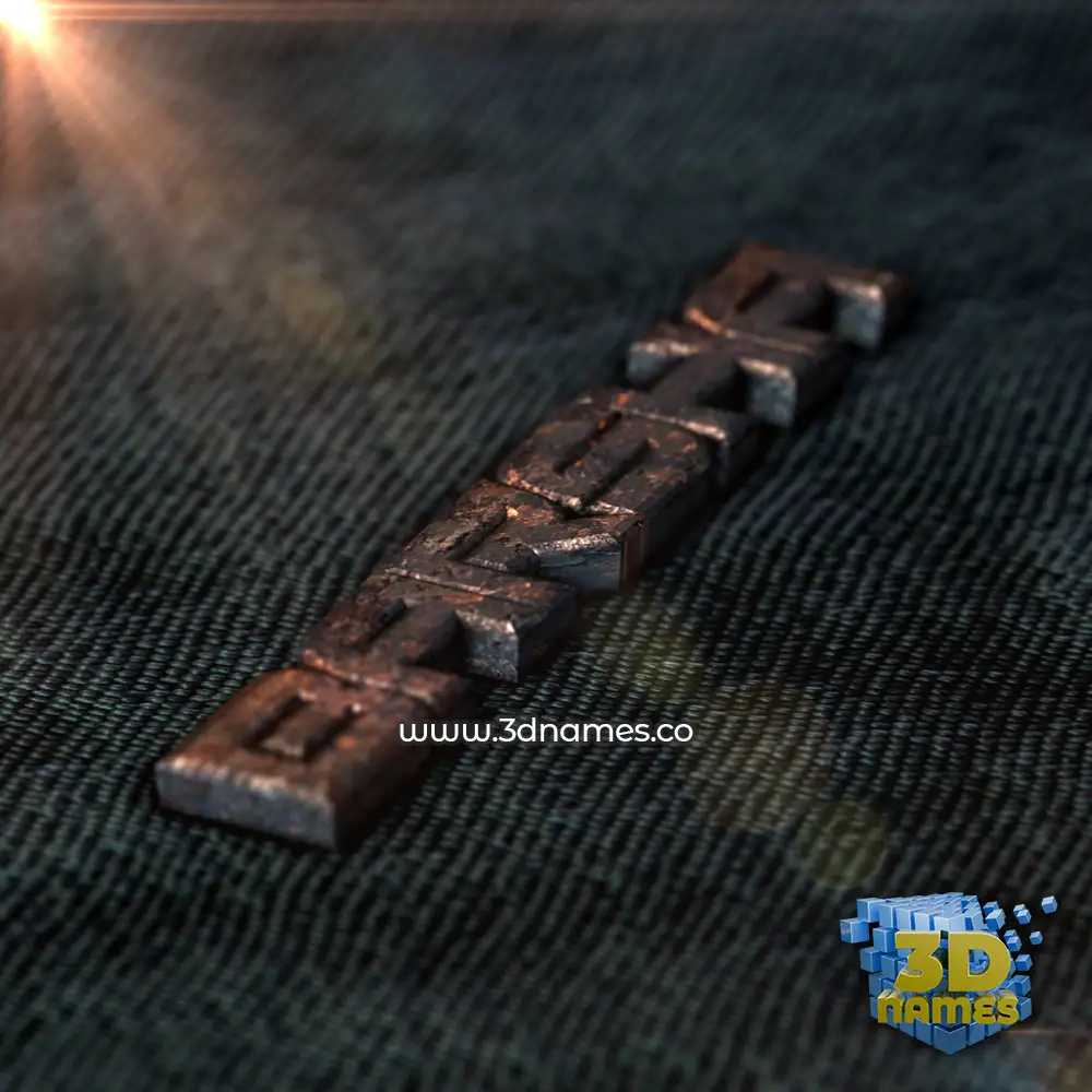 barsha in Rusty Metal style - 3D name wallpaper