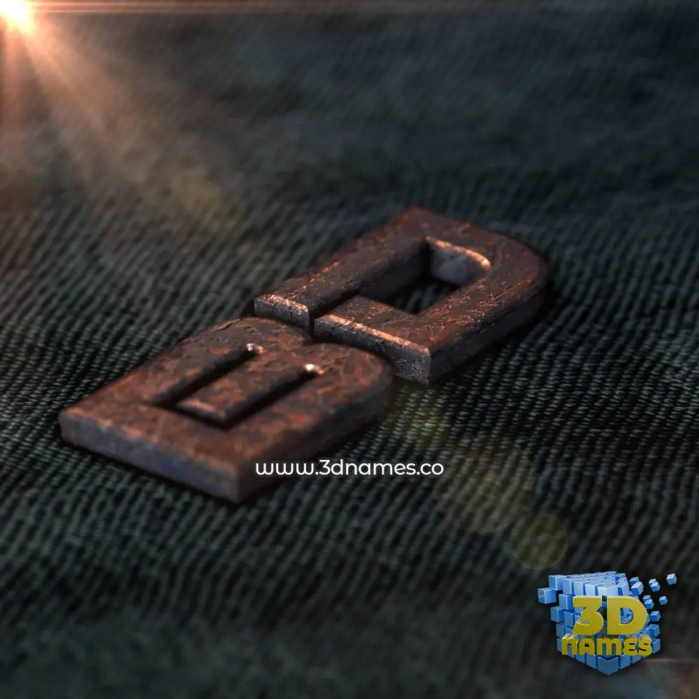 bd in Rusty Metal style - 3D name wallpaper