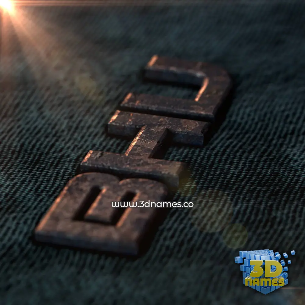bhu in Rusty Metal style - 3D name wallpaper