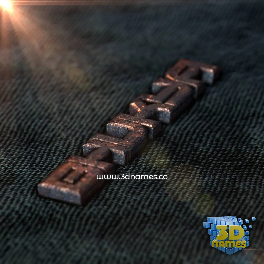 bhukya in Rusty Metal style - 3D name wallpaper