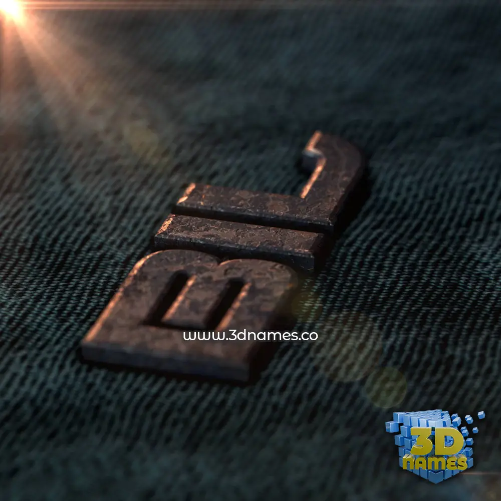 bil in Rusty Metal style - 3D name wallpaper
