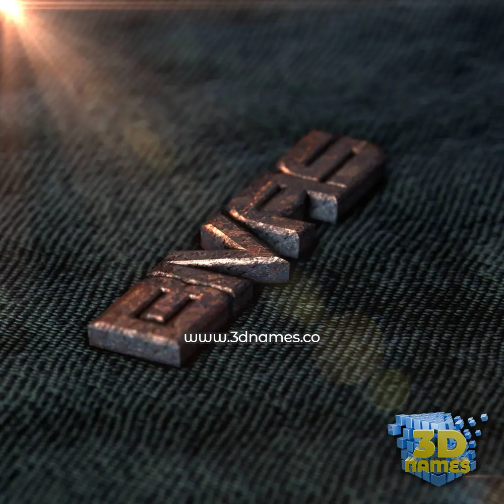 bivas in Rusty Metal style - 3D name wallpaper