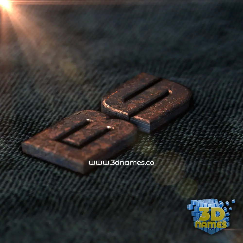 bs in Rusty Metal style - 3D name wallpaper