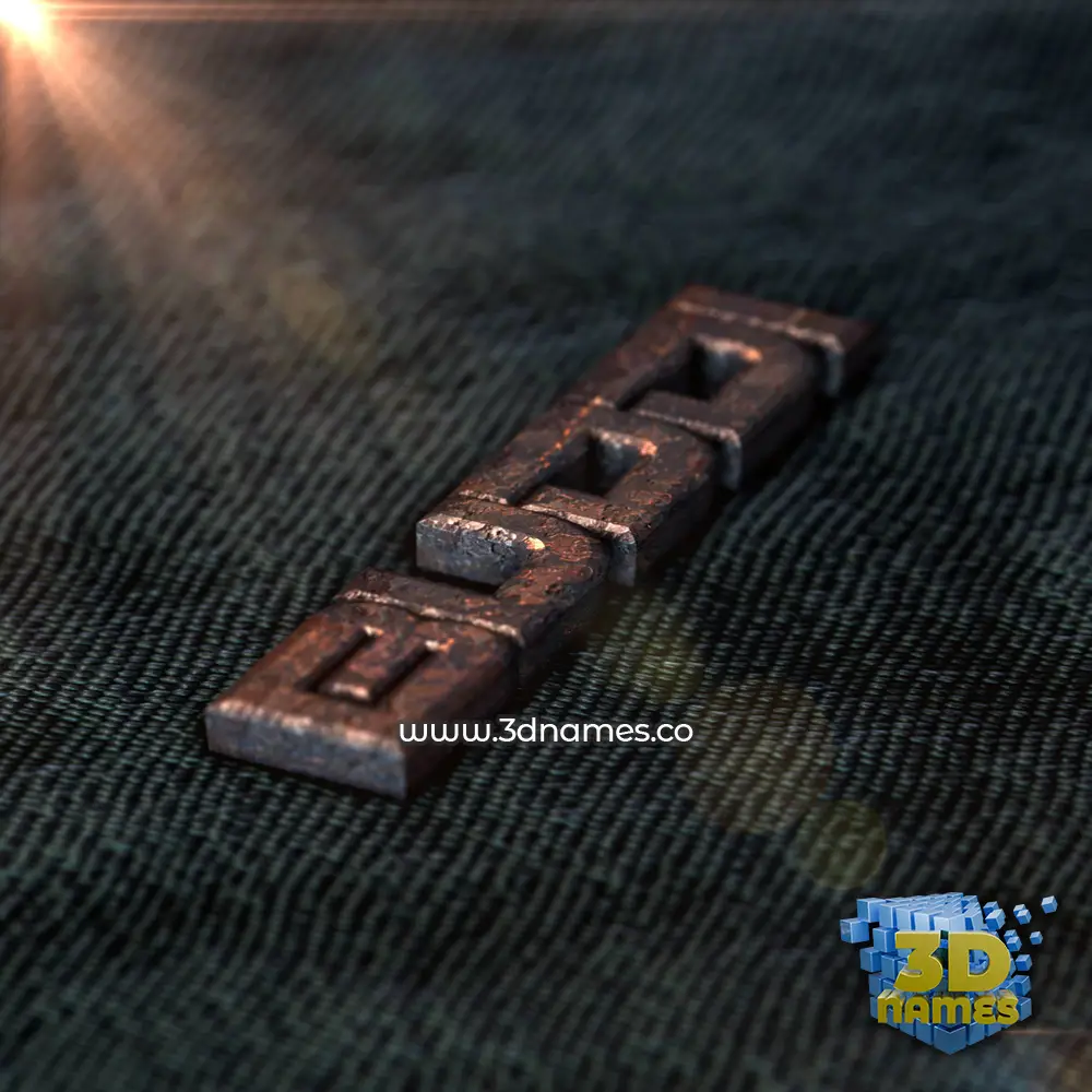 buddi in Rusty Metal style - 3D name wallpaper
