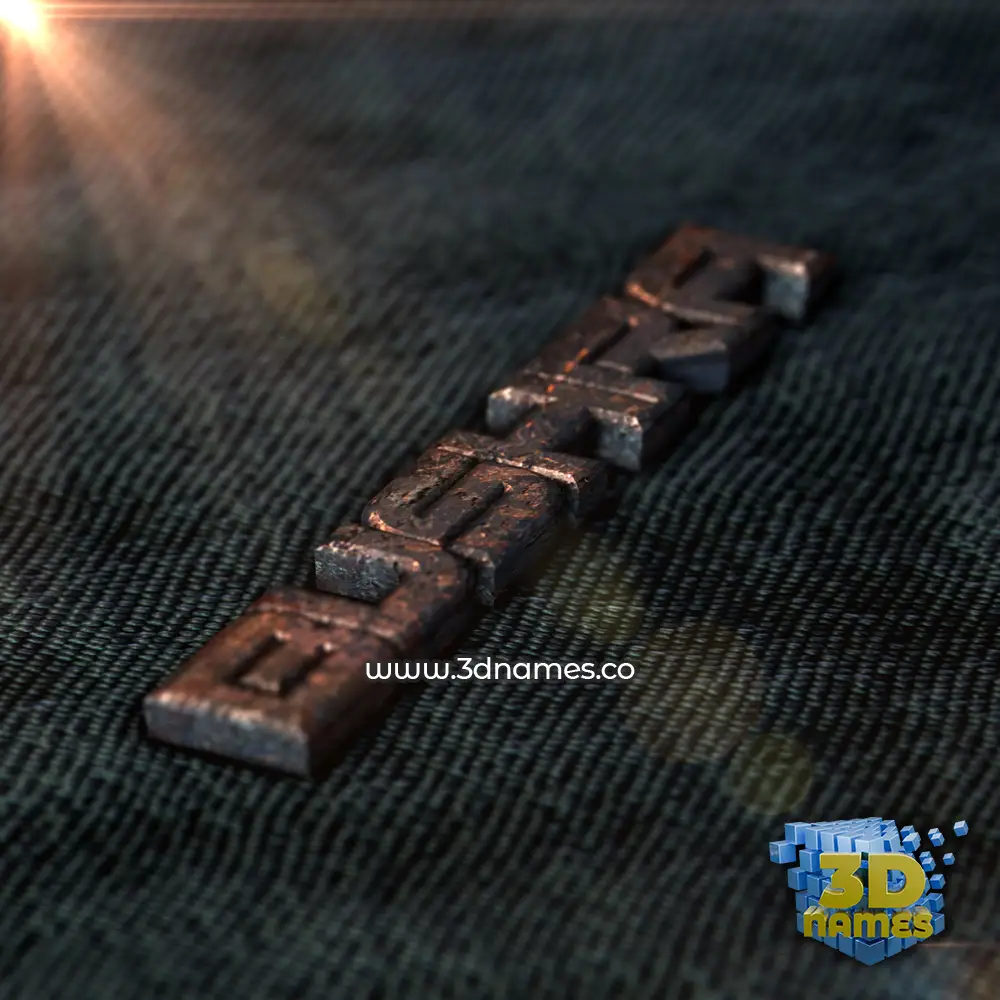 bushra in Rusty Metal style - 3D name wallpaper