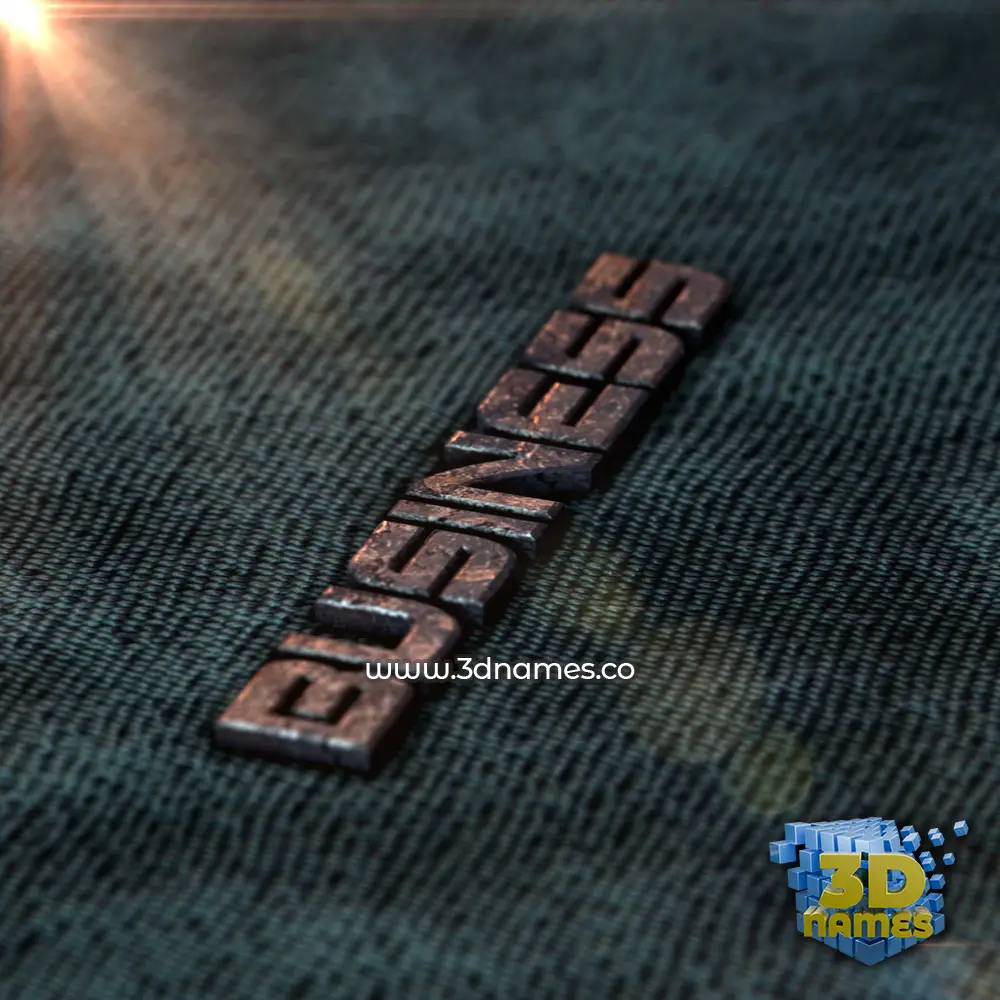 business in Rusty Metal style - 3D name wallpaper