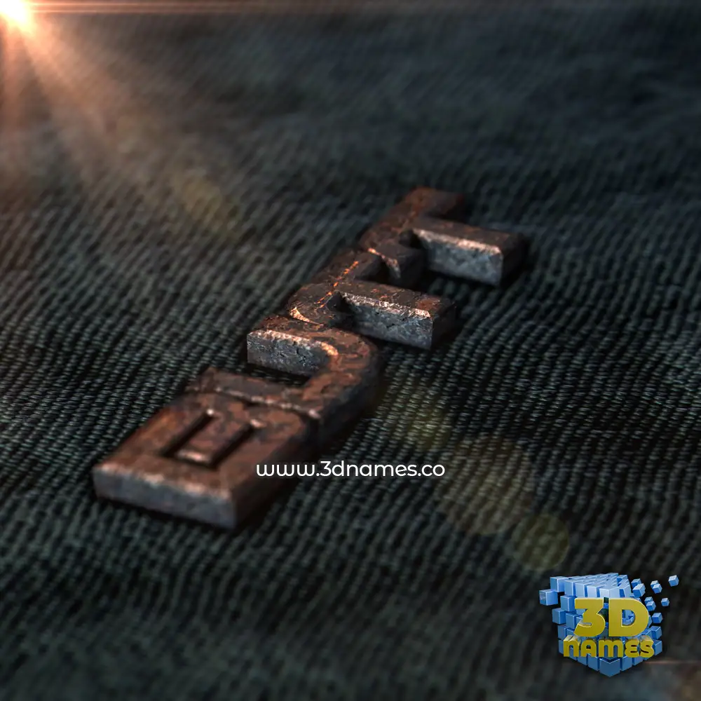 butt in Rusty Metal style - 3D name wallpaper