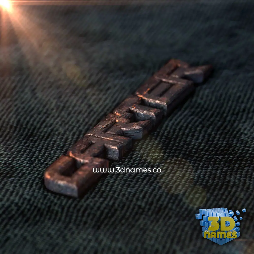 carter in Rusty Metal style - 3D name wallpaper