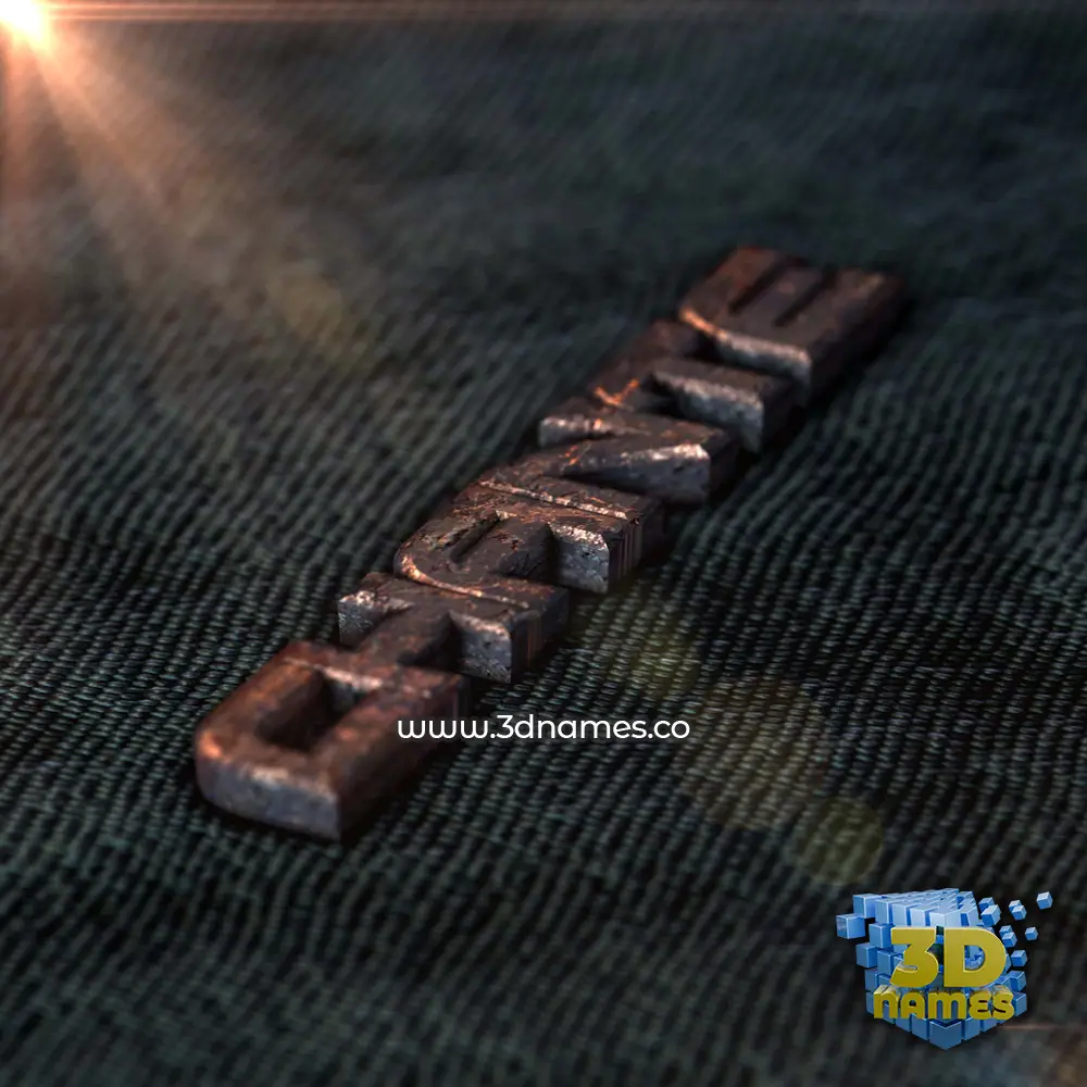 chante in Rusty Metal style - 3D name wallpaper