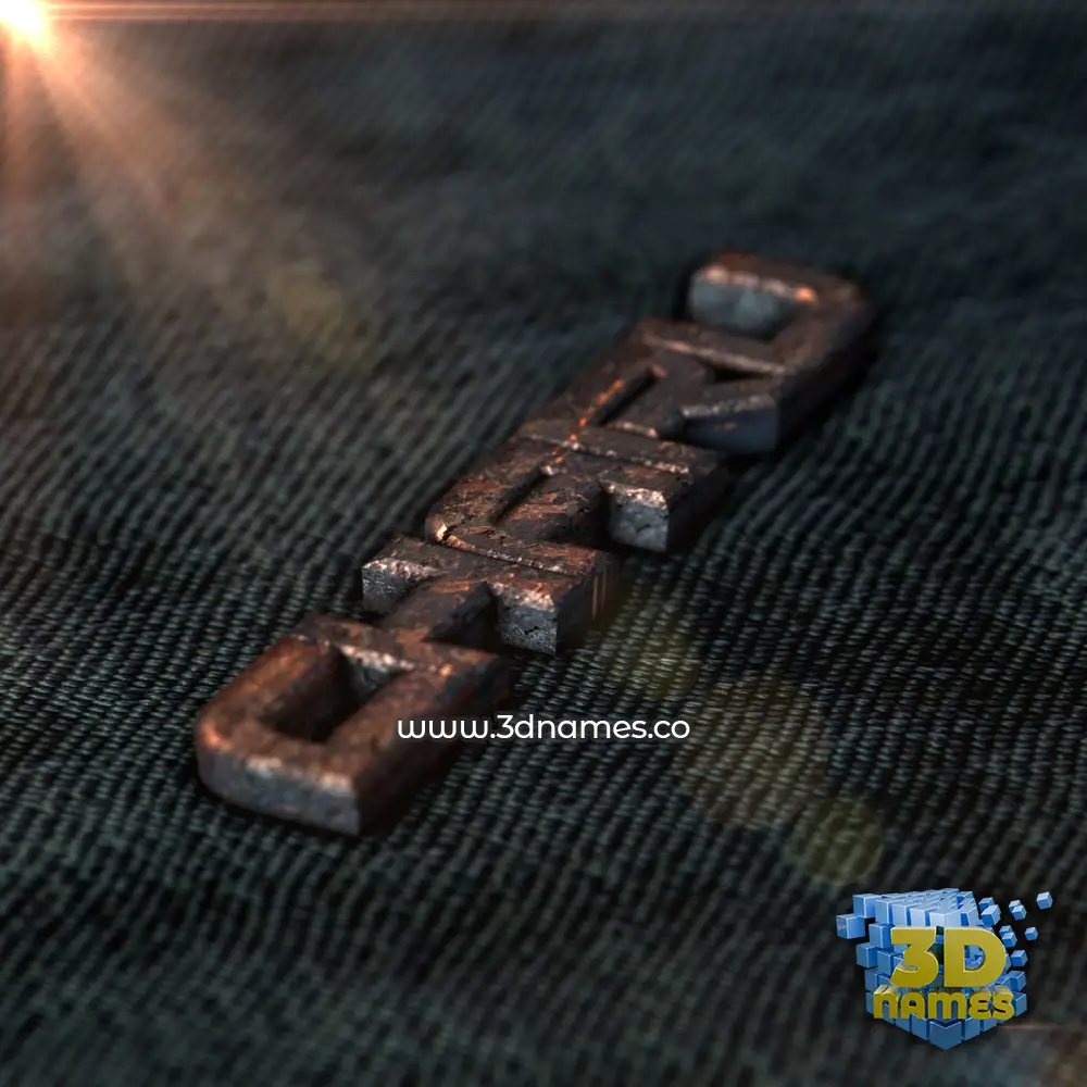 charu in Rusty Metal style - 3D name wallpaper