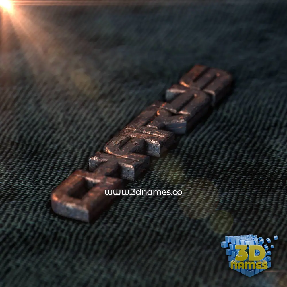 charys in Rusty Metal style - 3D name wallpaper